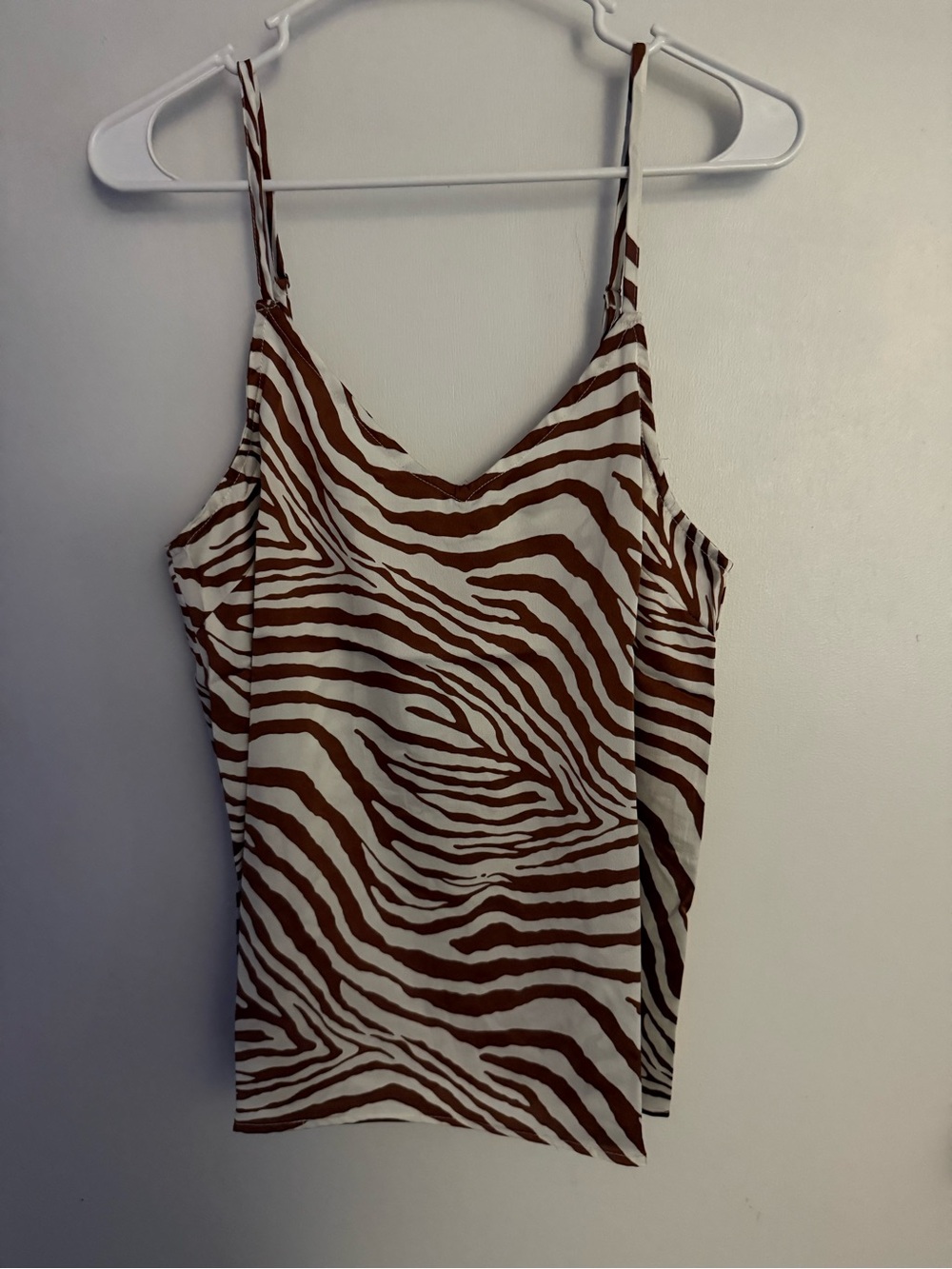 Hayden Brown & White Zebra-Print Cami